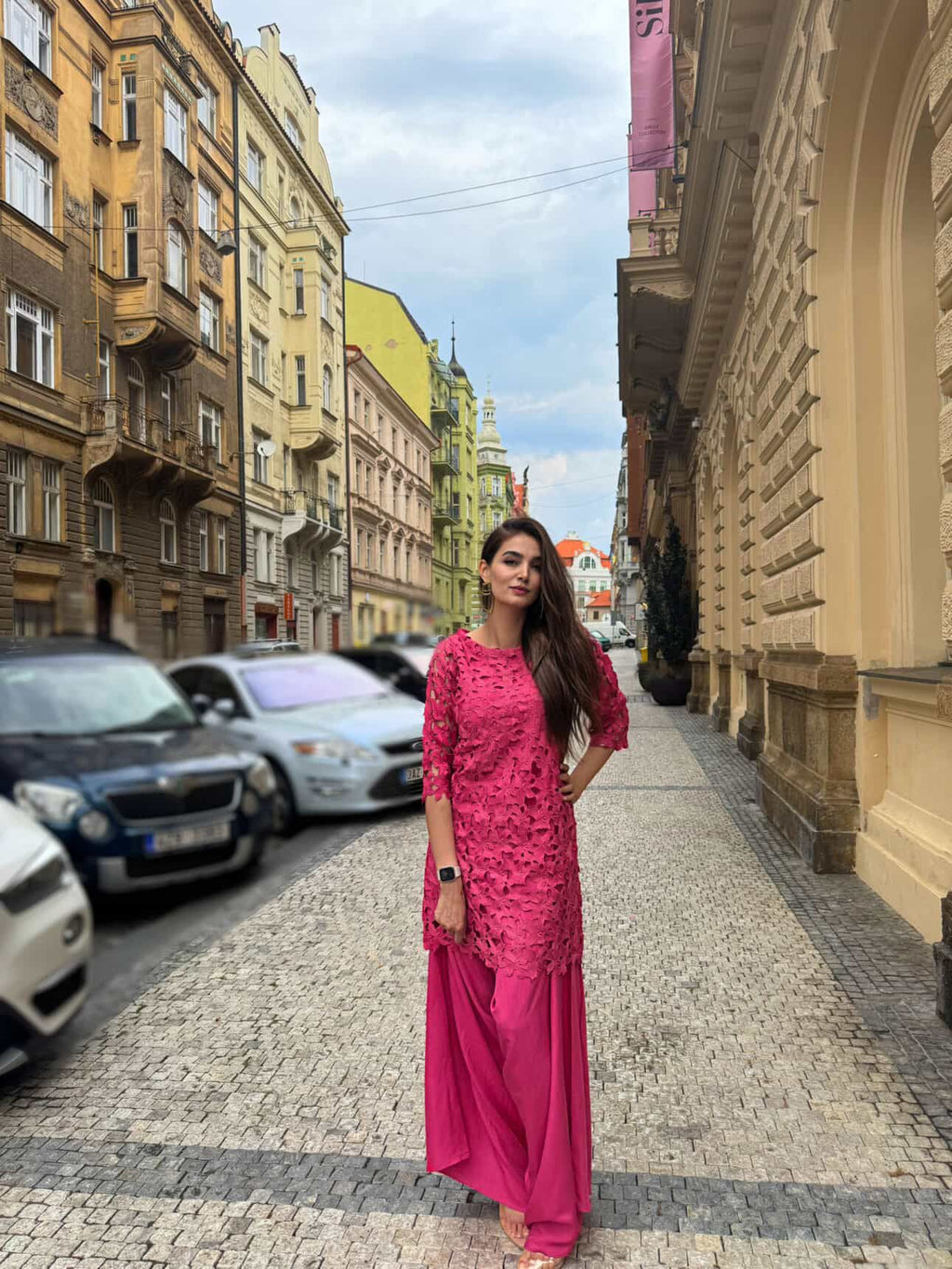 Hot pink like a scoop of raspberry sorbet