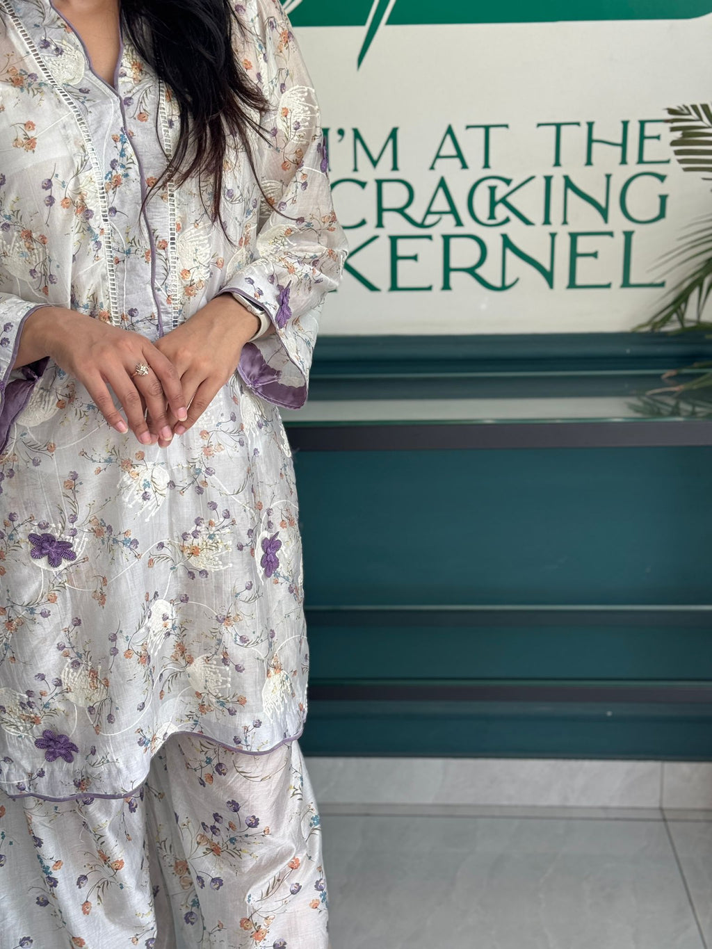 Melting ice cream vibes in lavender and white