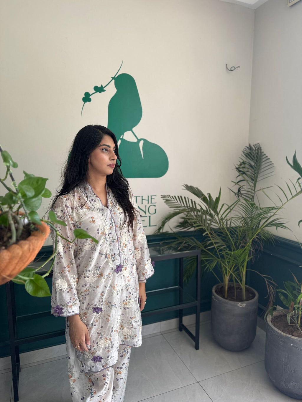 Melting ice cream vibes in lavender and white