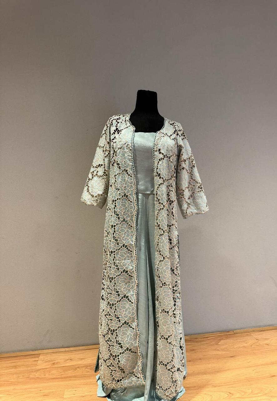 Powder blue gown set